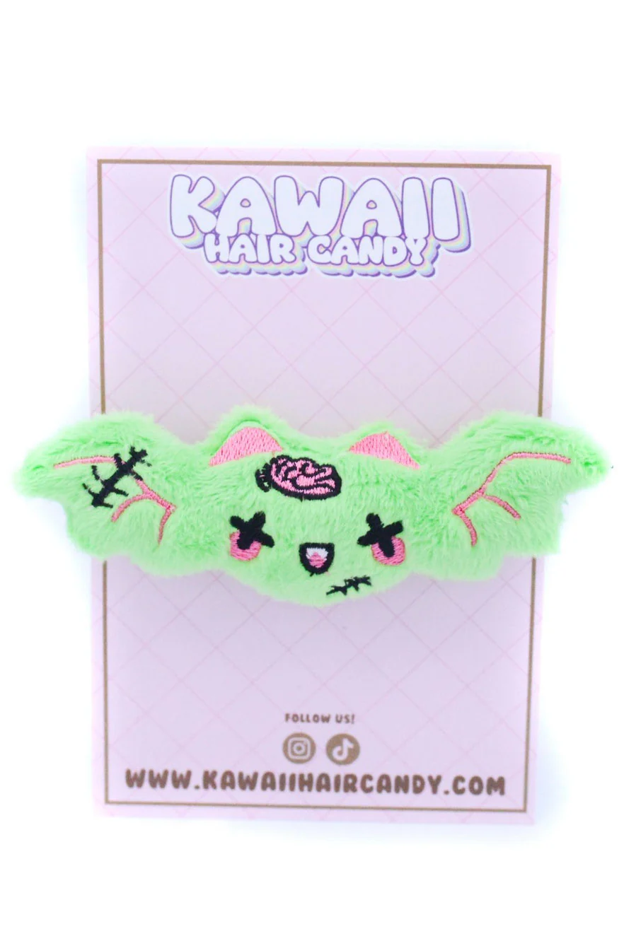 Kawaii Plush Zombie Bat Hair Clip