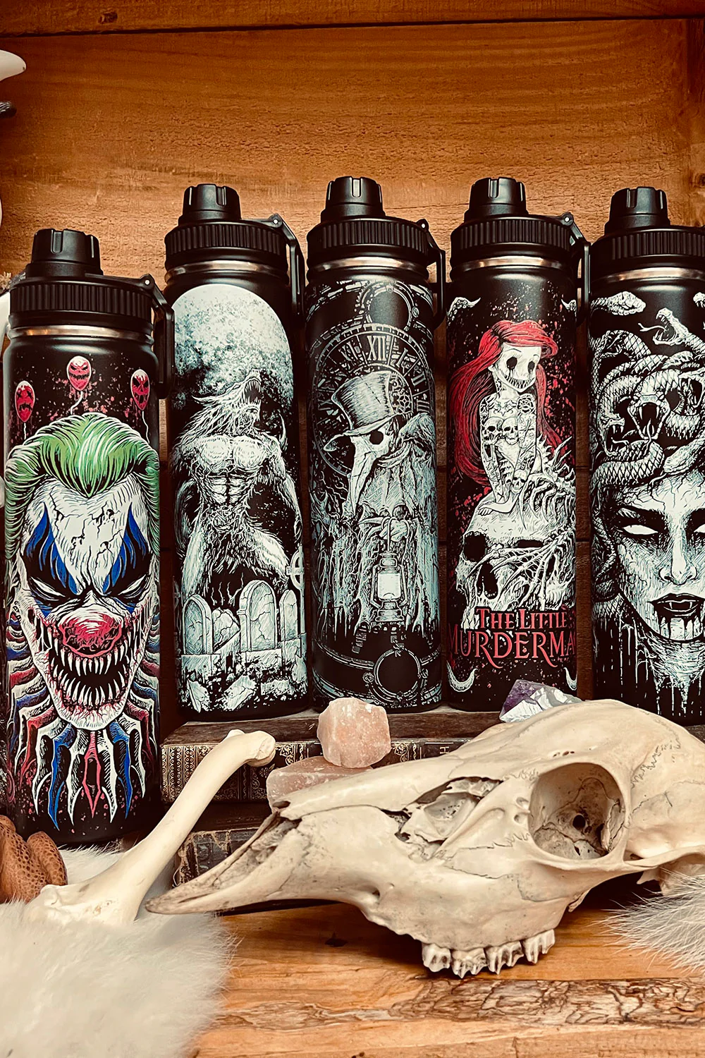 Killer Clowncore 24 Oz Water Bottle Tumbler - Image 11