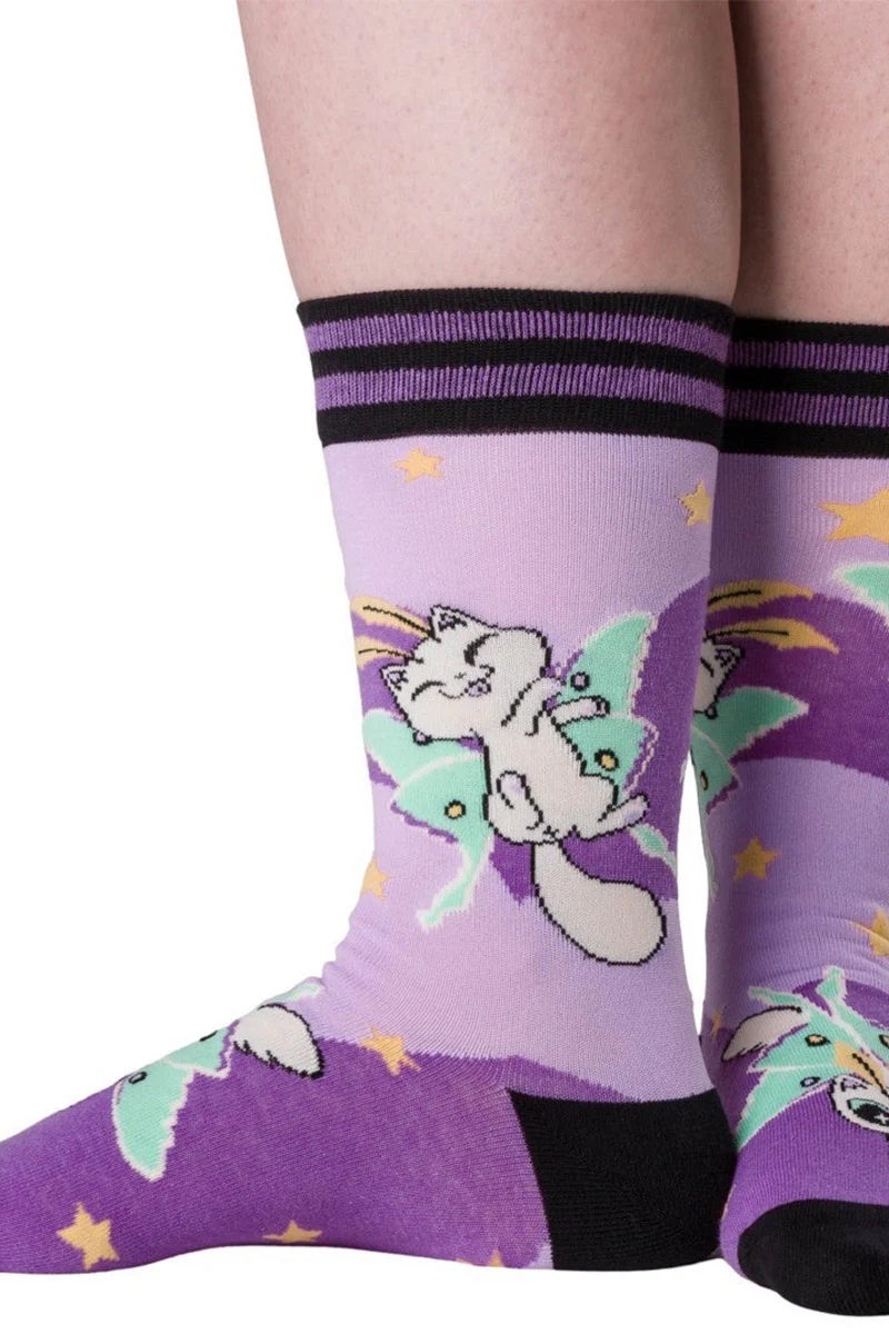 Kitty Moths Crew Socks - Image 5