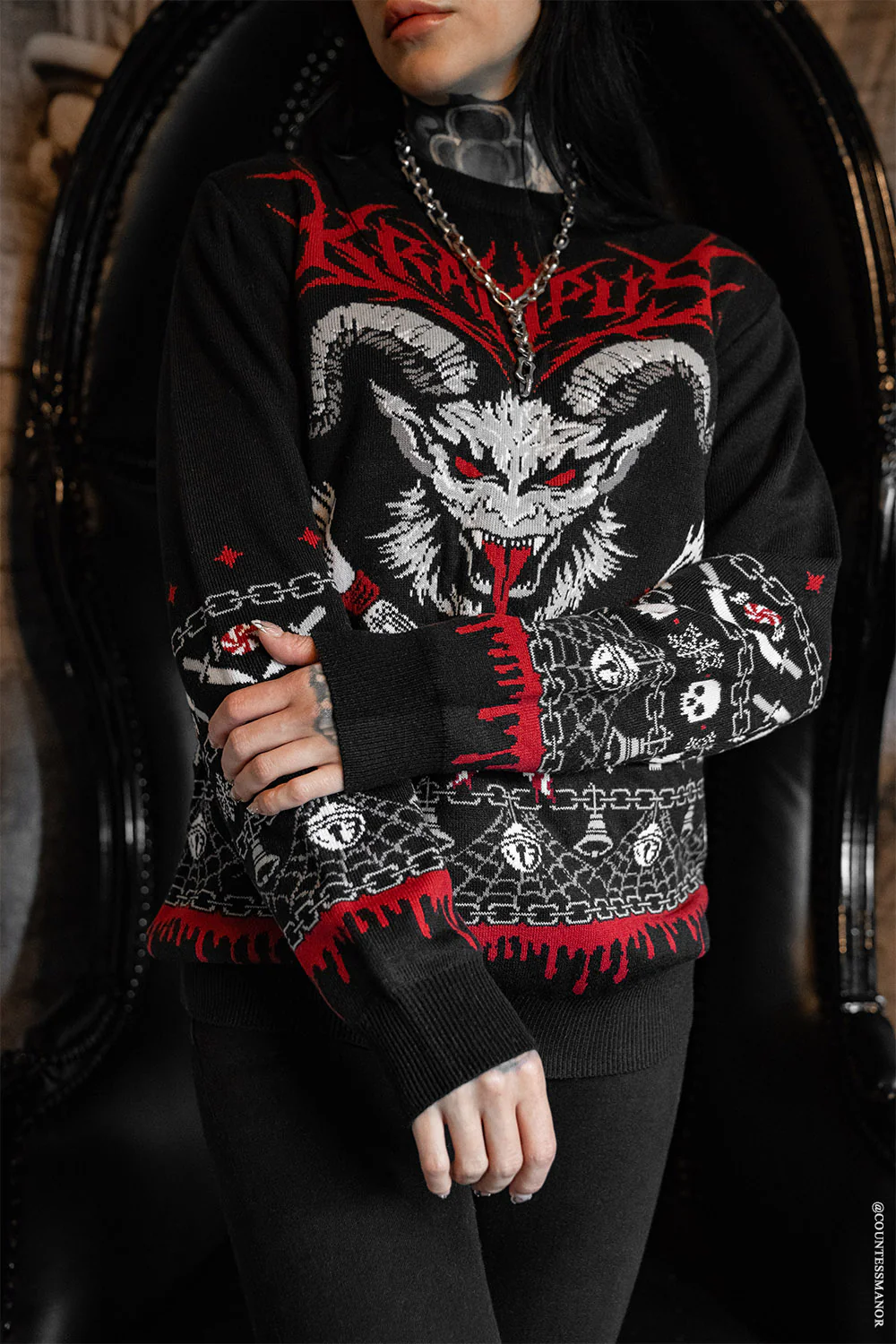 Krampusnacht Knit Xmas Sweater - Image 14