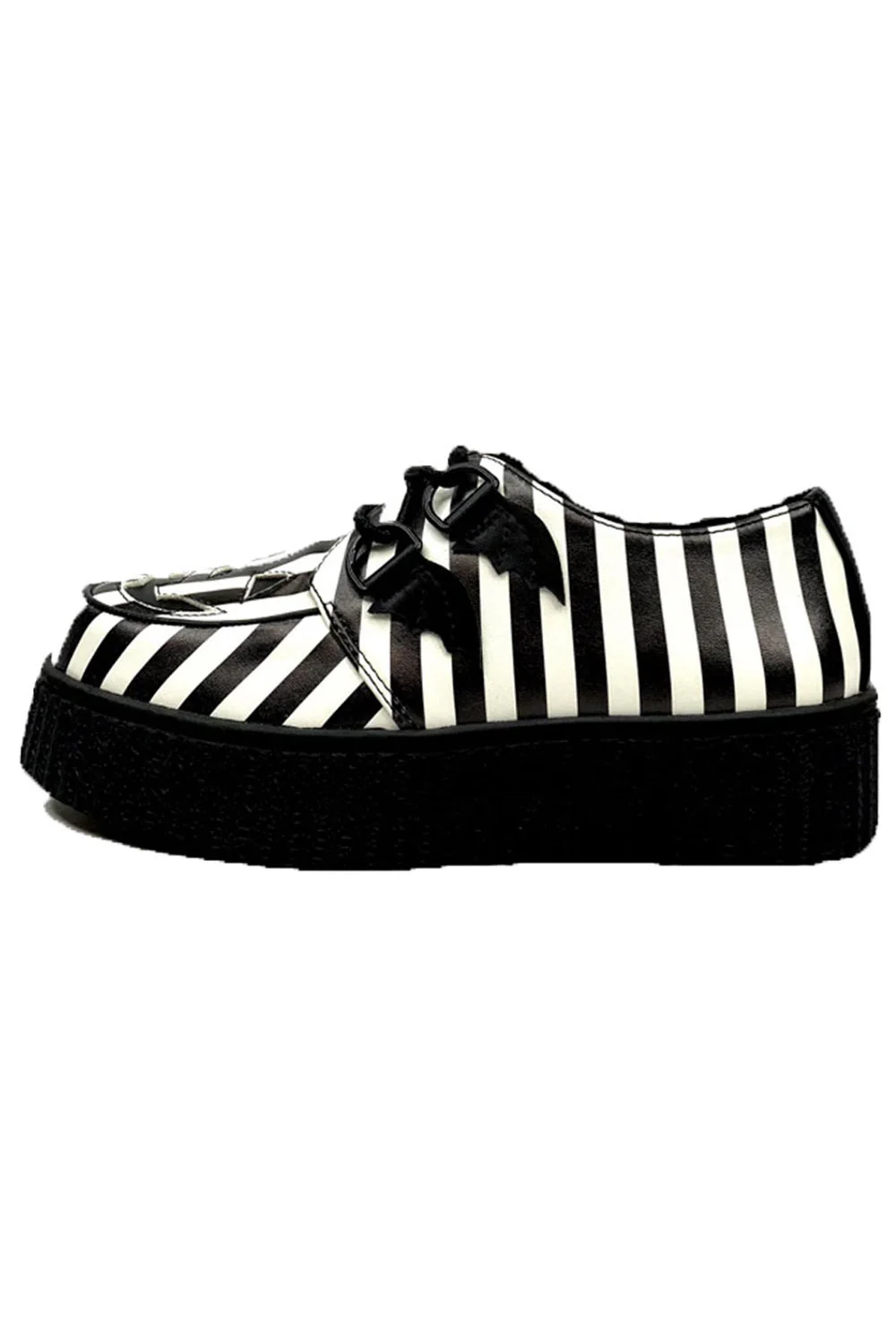 Krypt Jack Stripe Creepers [Black/White] - Image 2