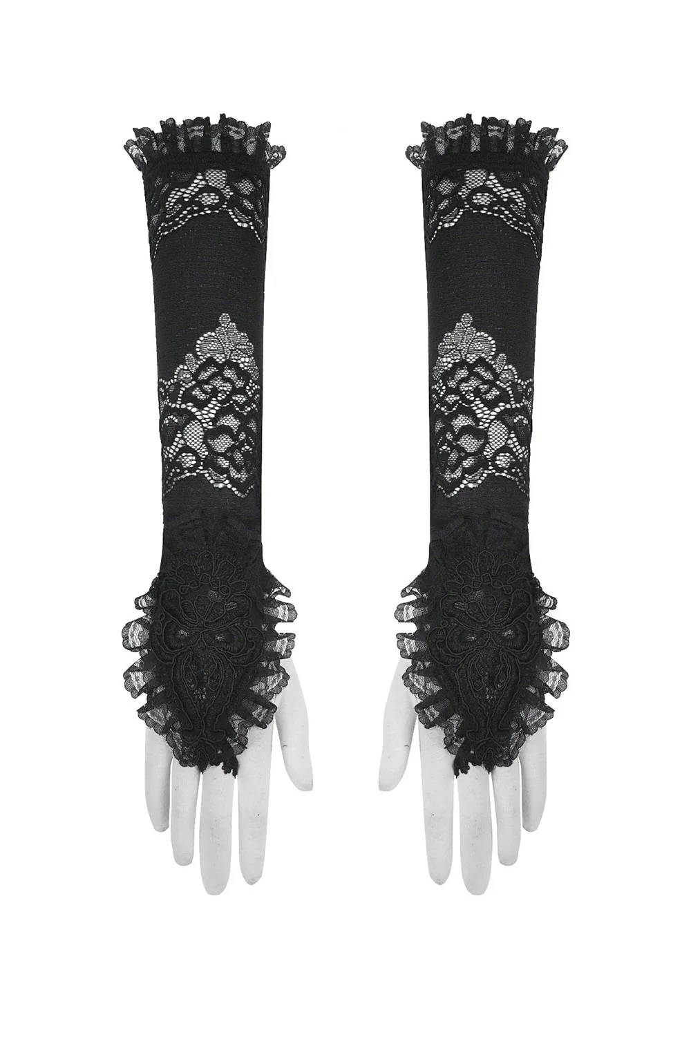 La Muerte Lace Gothic Gloves - Image 2