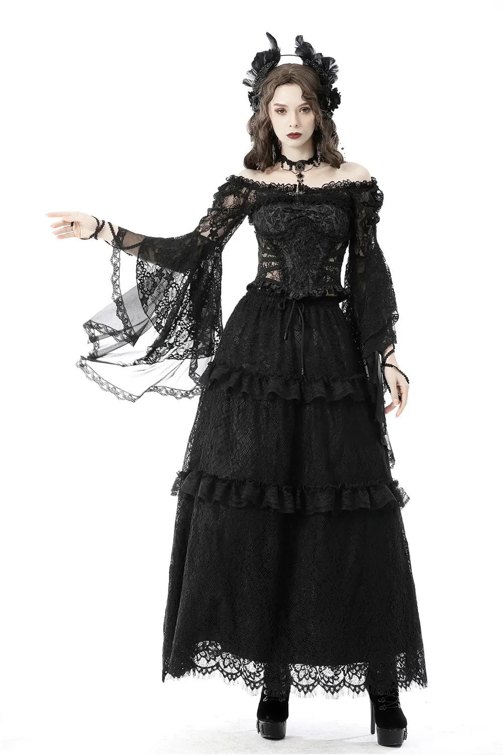 Dark Melody Lace Shrug - Image 7