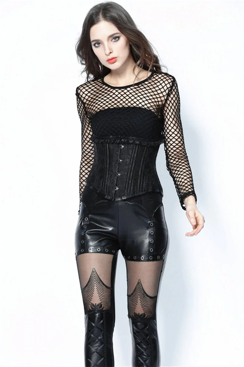 Gloomstone Fishnet Long Sleeve Top - Image 4