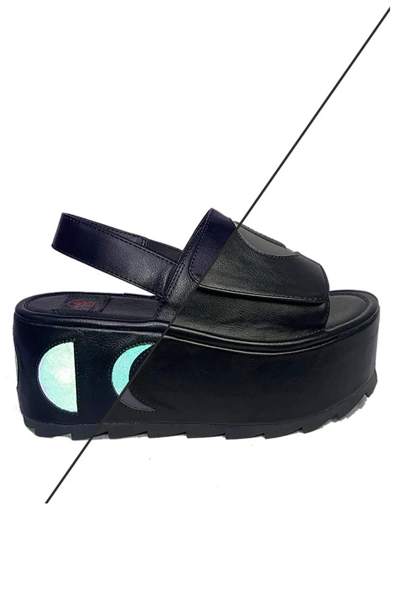 Lilly Mystik Platform Slides [Black/Reflective] - Image 6