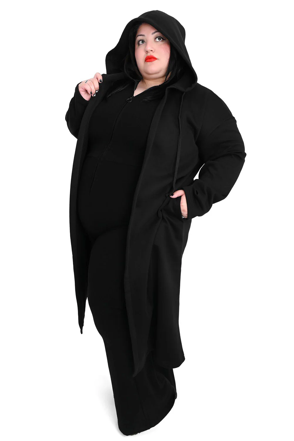 Long Line Open Hoodie [Unisex] - Image 5