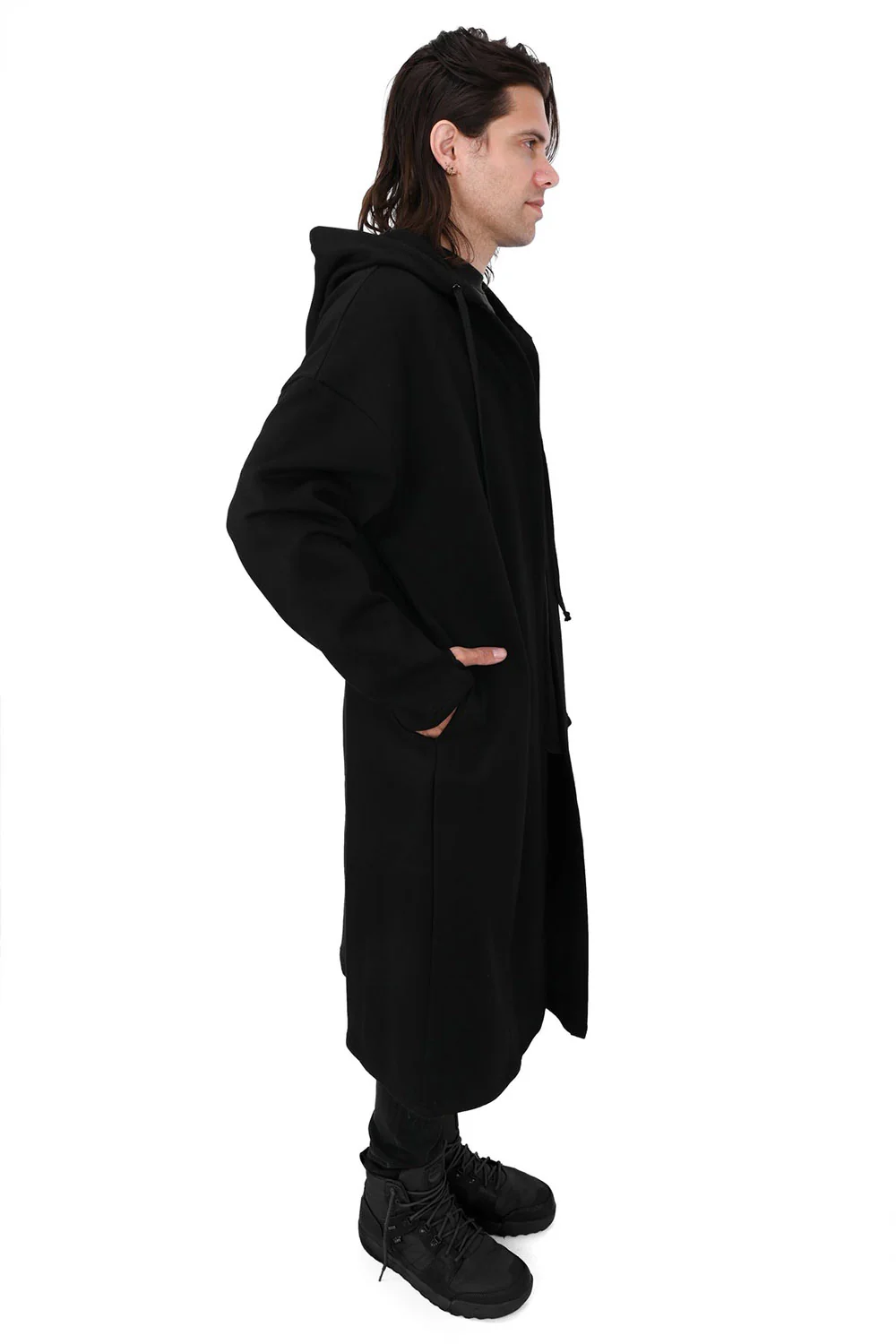 Long Line Open Hoodie [Unisex] - Image 6