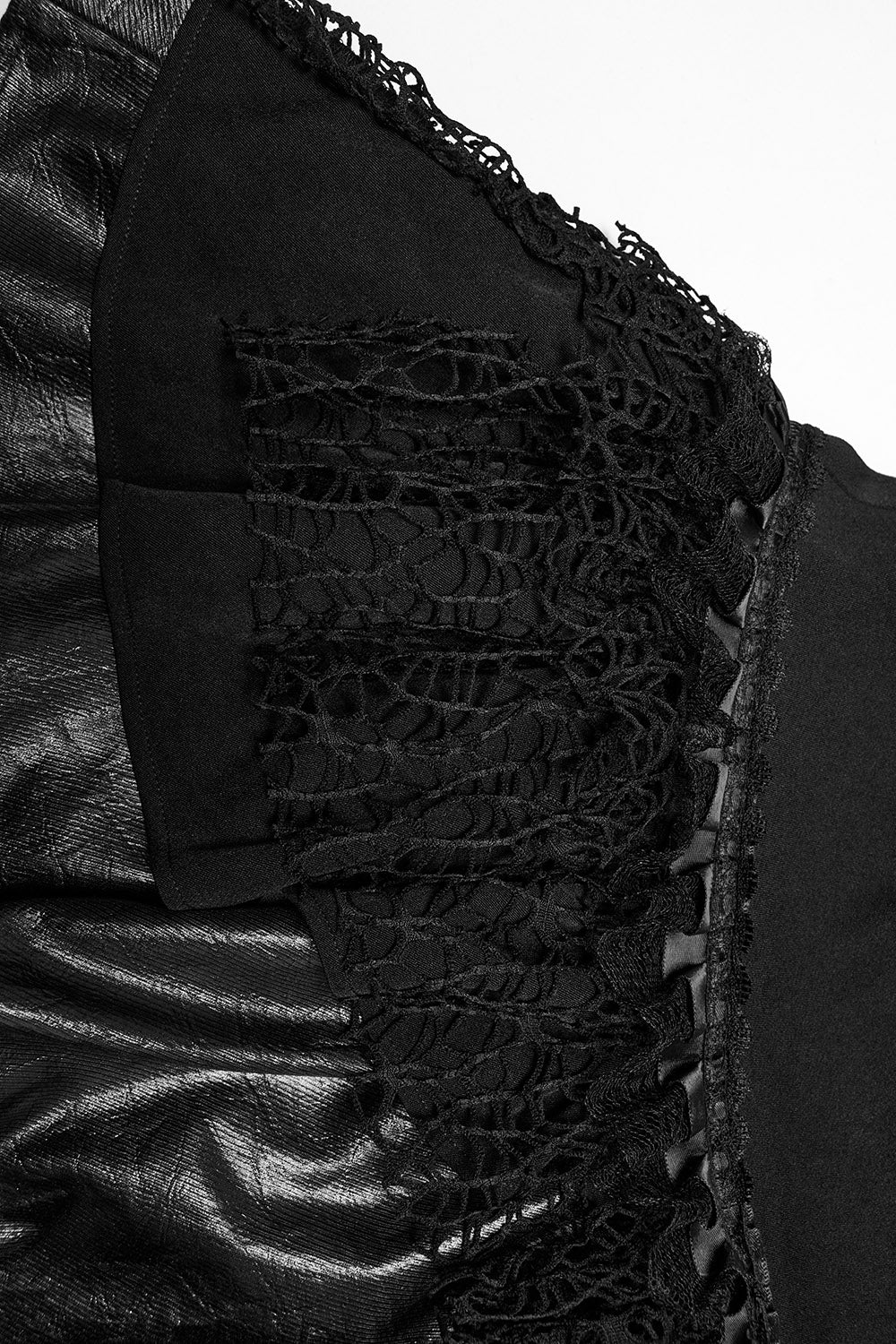 Luna Noire Lace-Up Ruffled Mini Skirt - Image 11