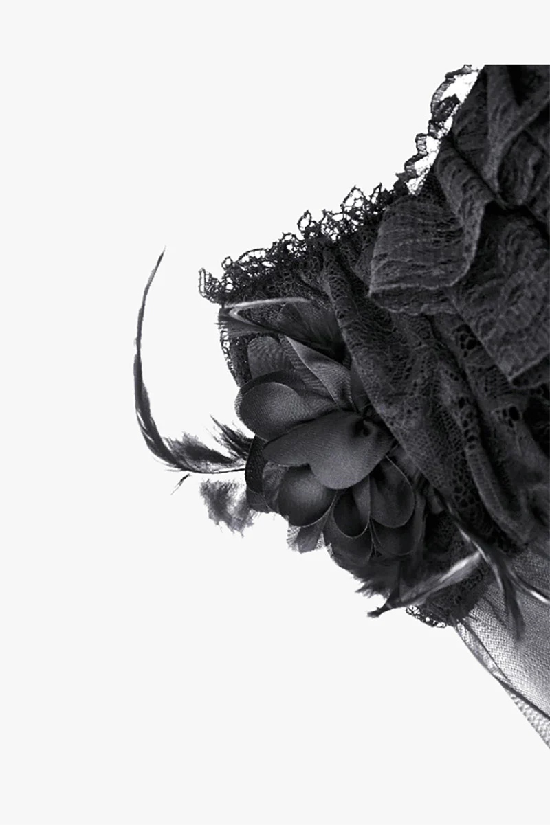 Melancholy Off-the-Shoulder Mesh Dress - Image 9