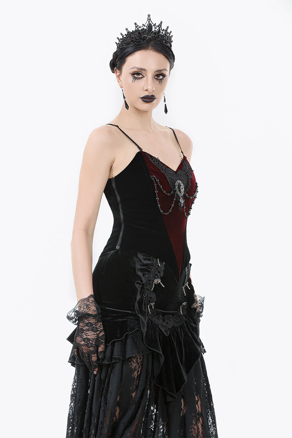 Merlot Lace-Up Corset Top - Image 7