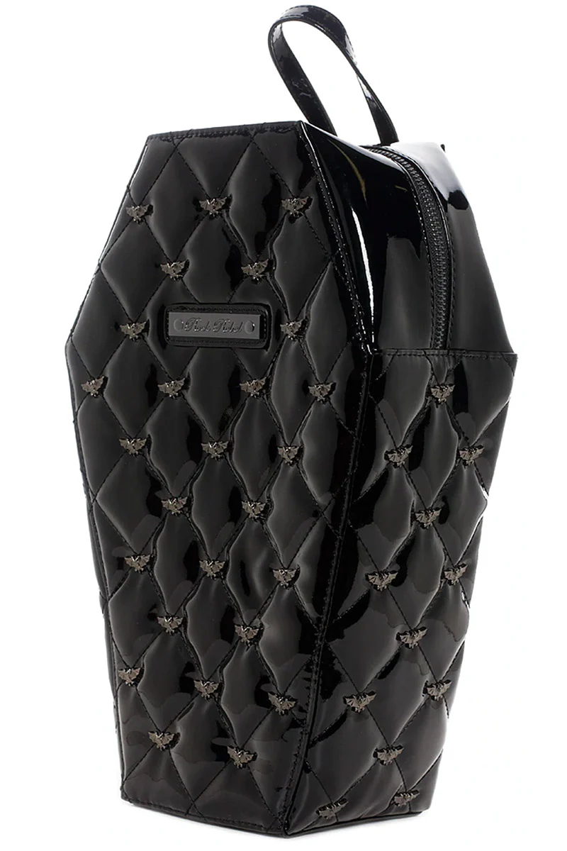 Mina Quilted Bat Coffin Backpack [BLACK] - Image 3