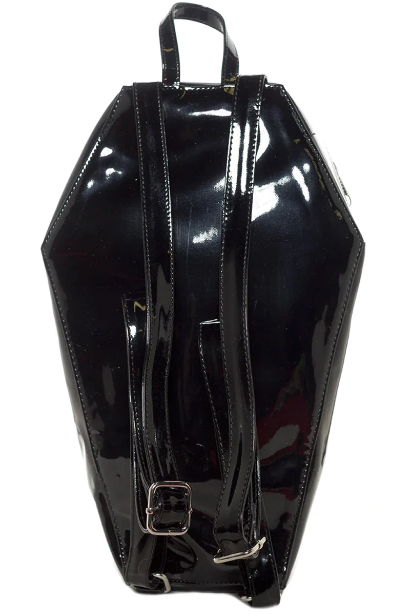 Mina Quilted Bat Coffin Backpack [BLACK] - Image 4