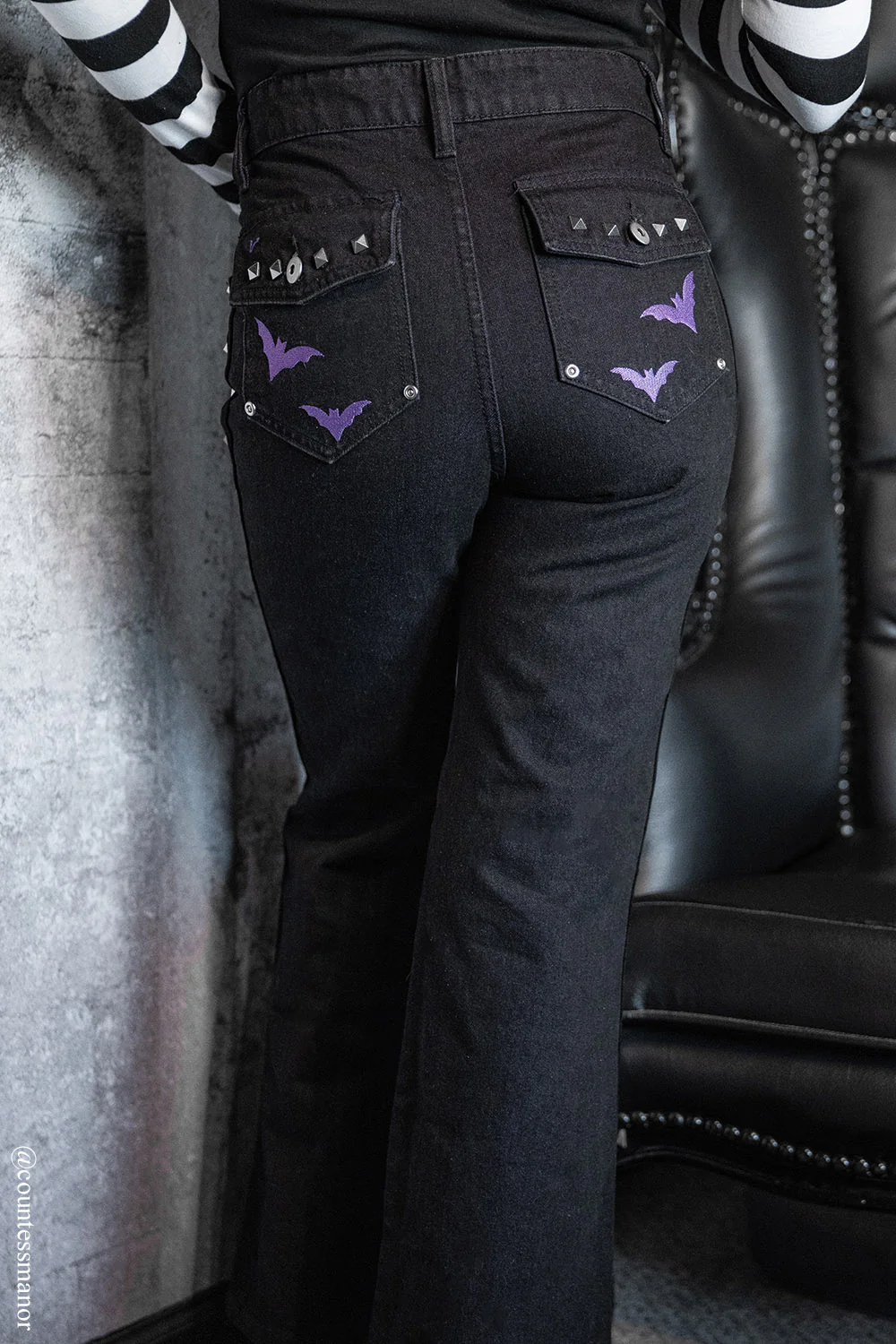 Moonbat Embroidered Shredded Pants - Image 5
