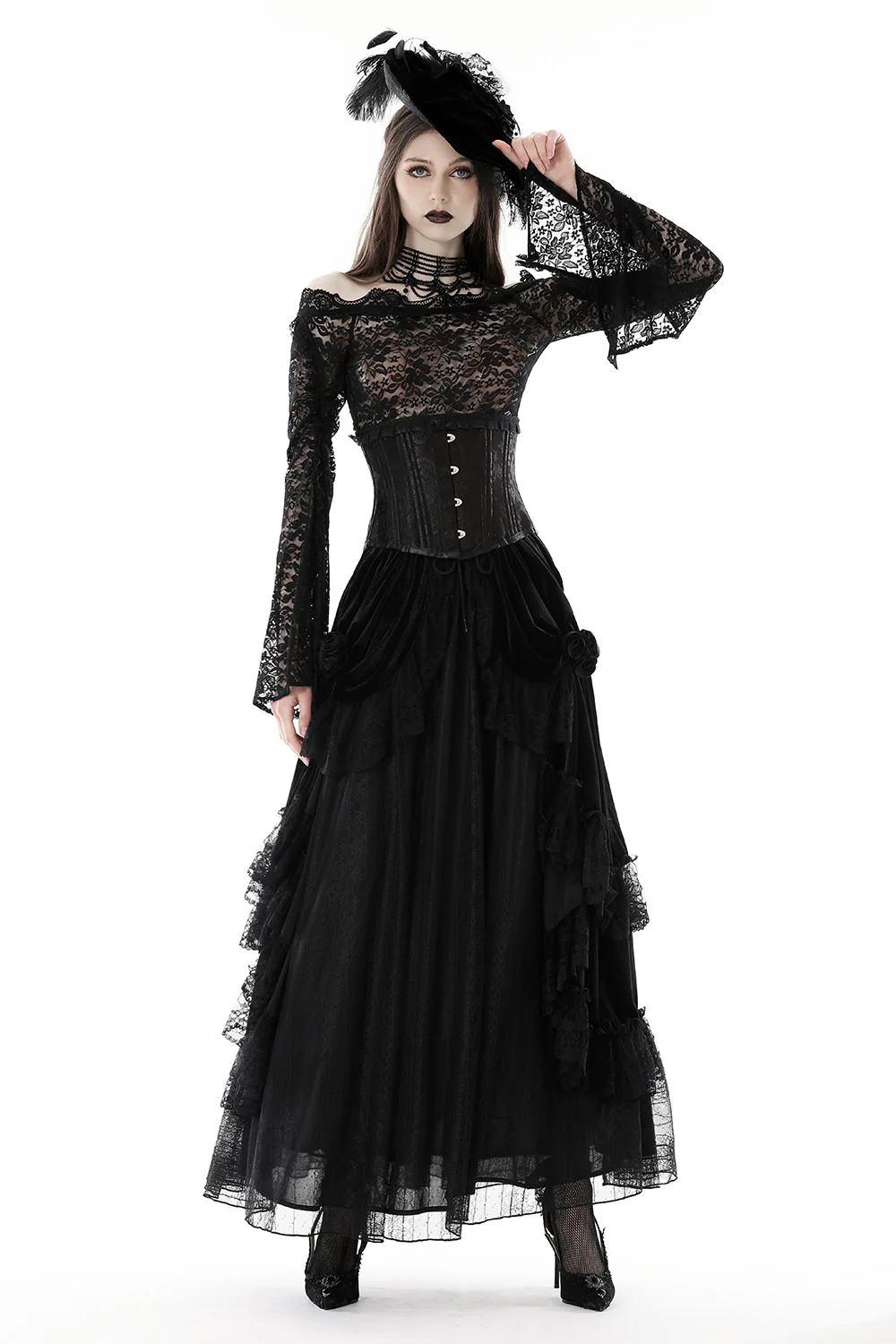 Morbida Mesh Lace Top - Image 2