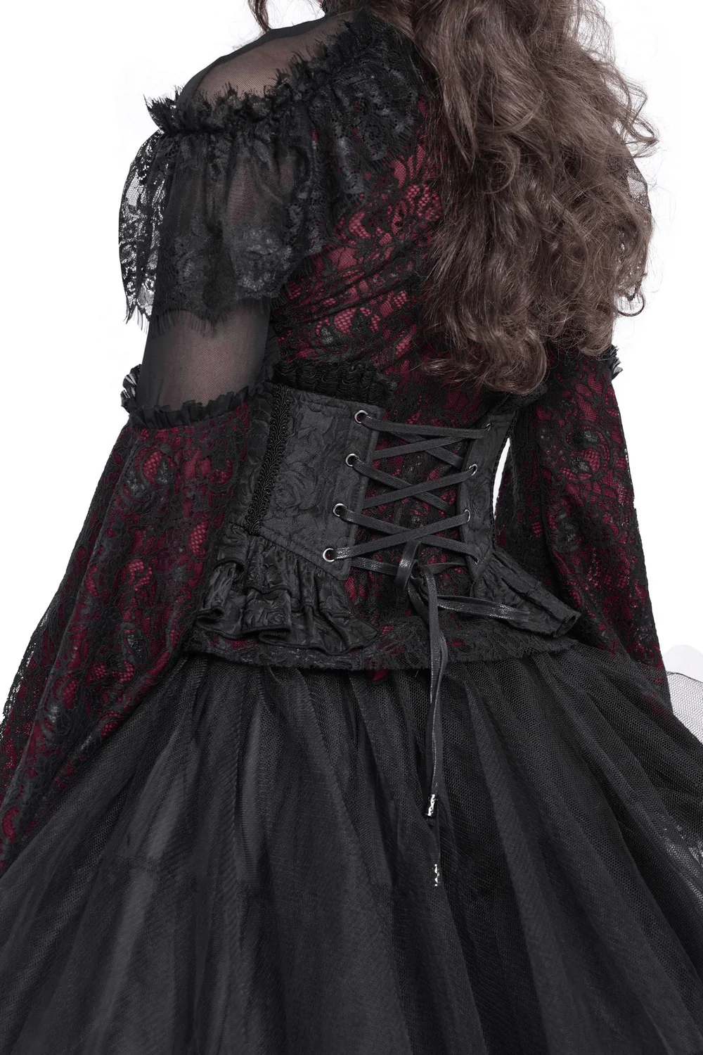 Mourning Hour Victorian Underbust Corset [Black] - Image 3