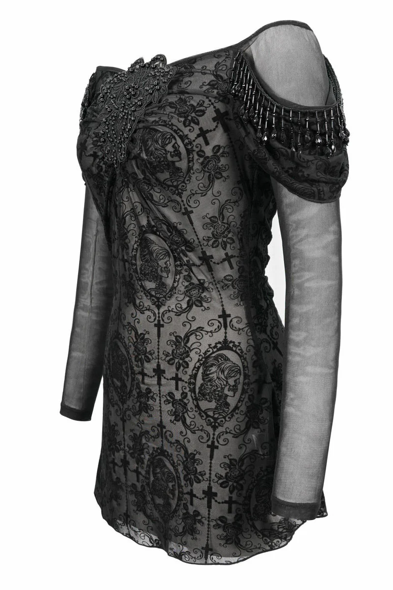 Netherworld Draped Shoulder Top - Image 9