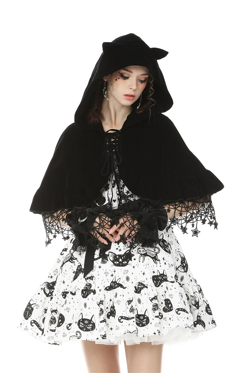 Night Creature Velvet Cat Cape - Image 2