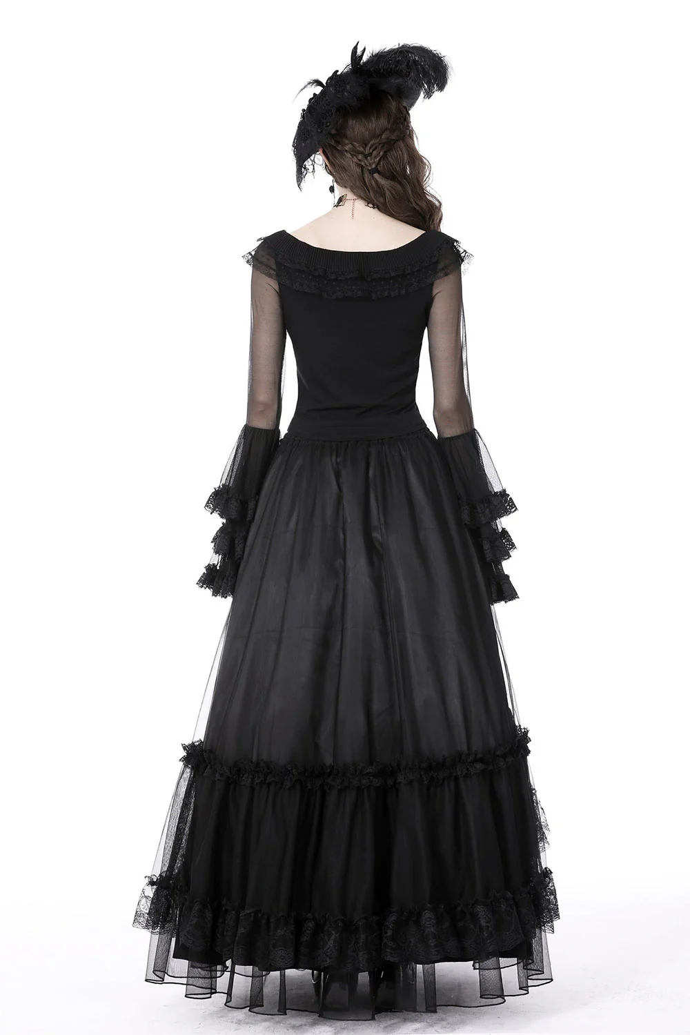 Night Éternelle Flared Lace Sleeve Top - Image 7