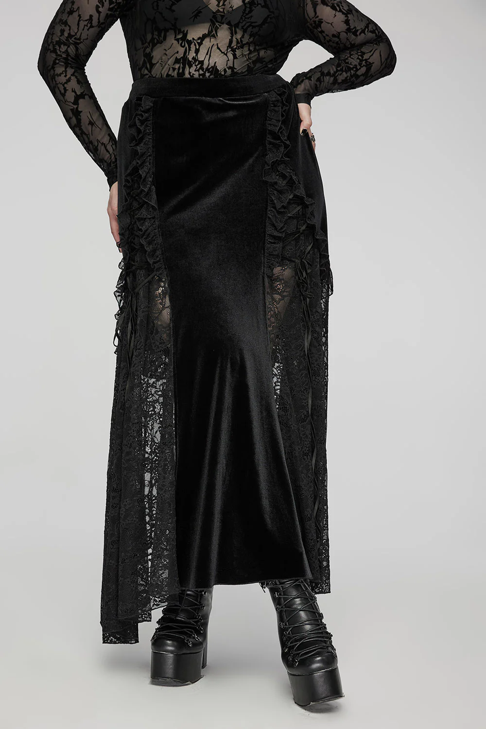 Nightfall Vampire Velvet Skirt - Image 2