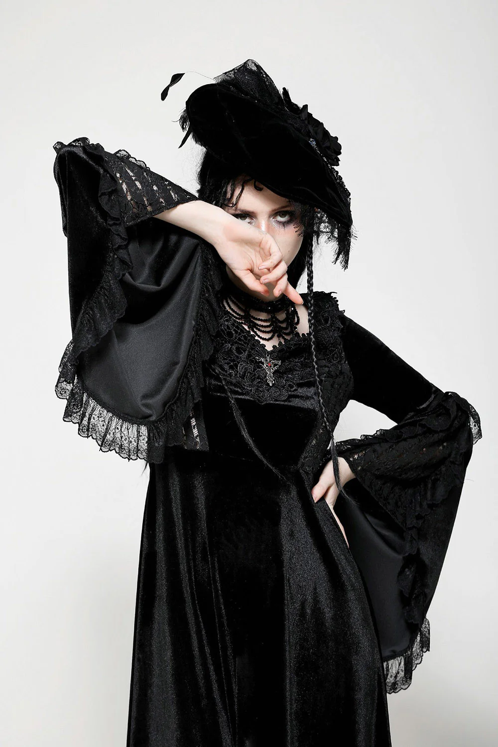 Noctem Velvet Vampire Maxi Dress - Image 5