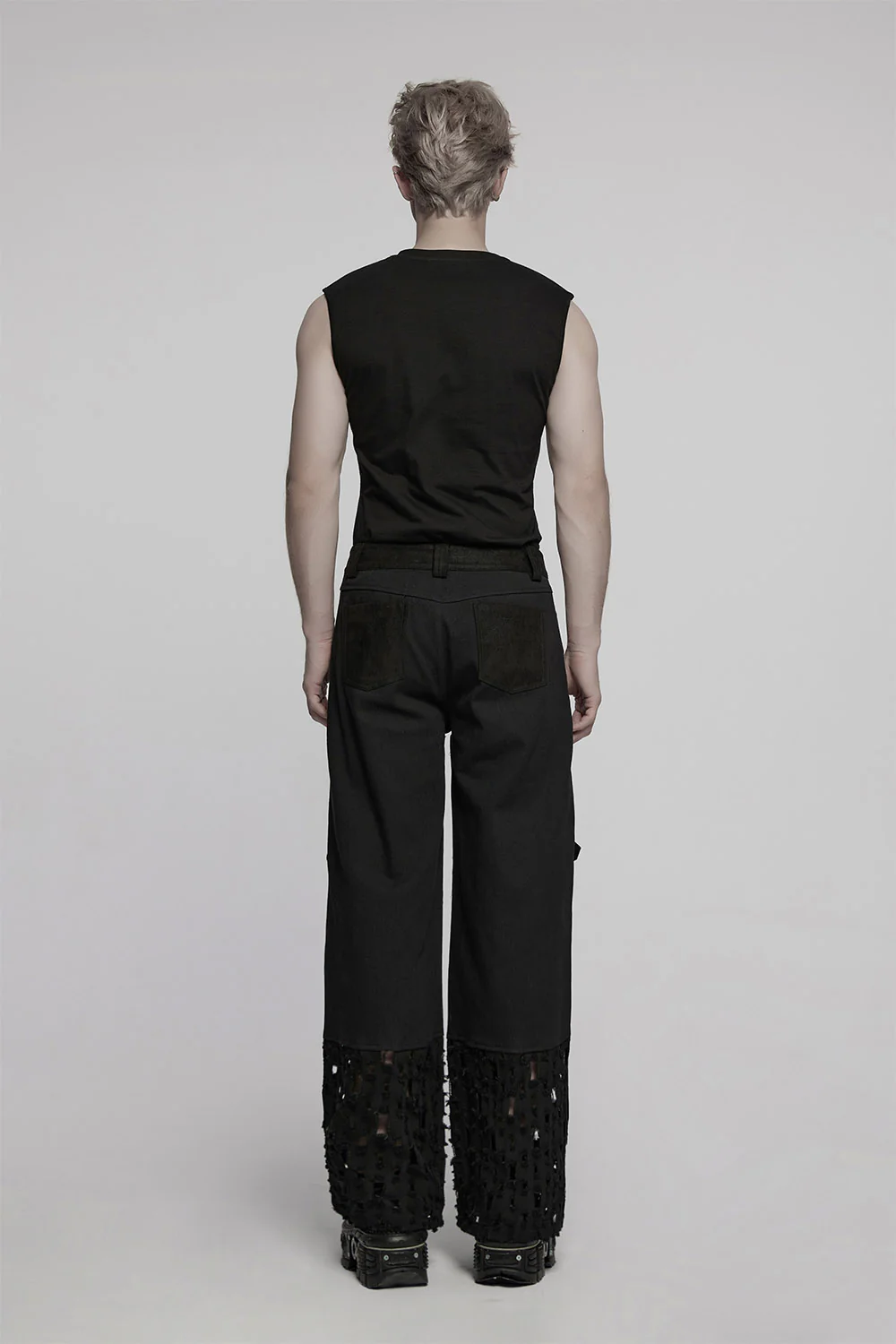 Noir Cyberpunk Patch Armor Tank Top - Image 7