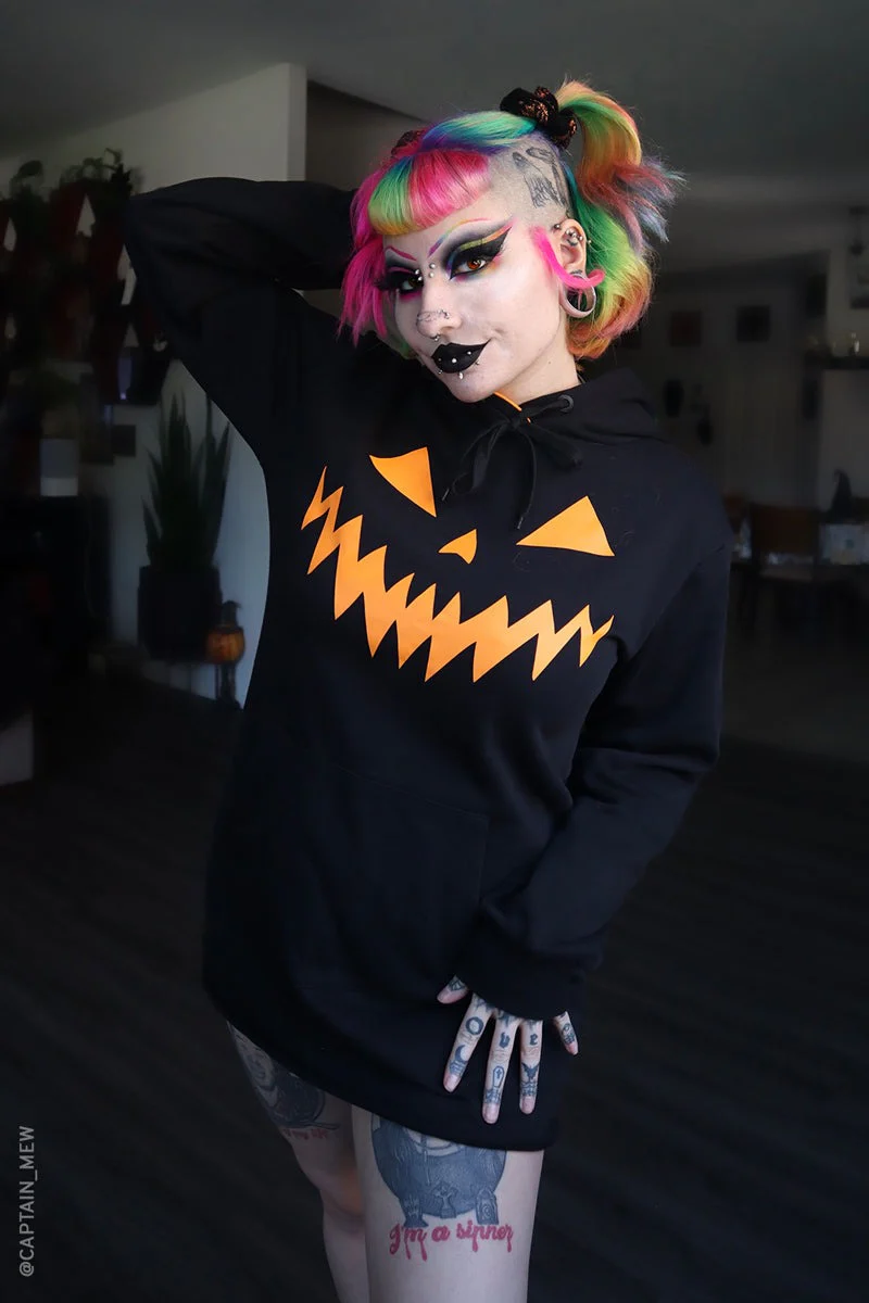Noir Haunted Hollows Oversized Hoodie Dress - Image 5