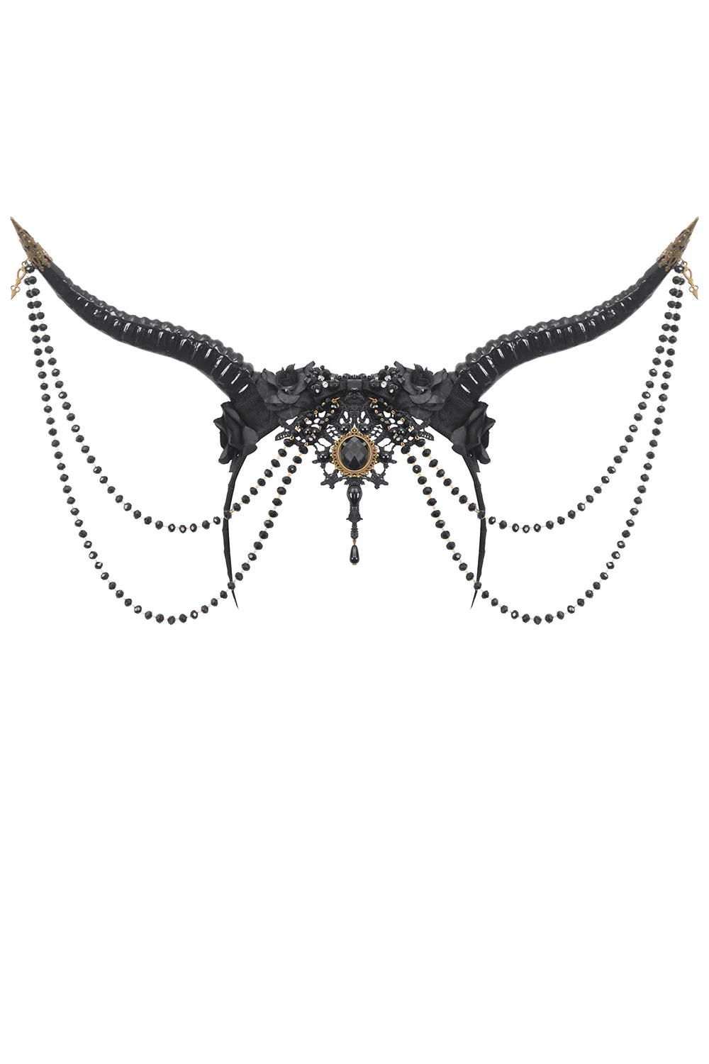 Nordic Witch Gothic Horned Headband - Image 3