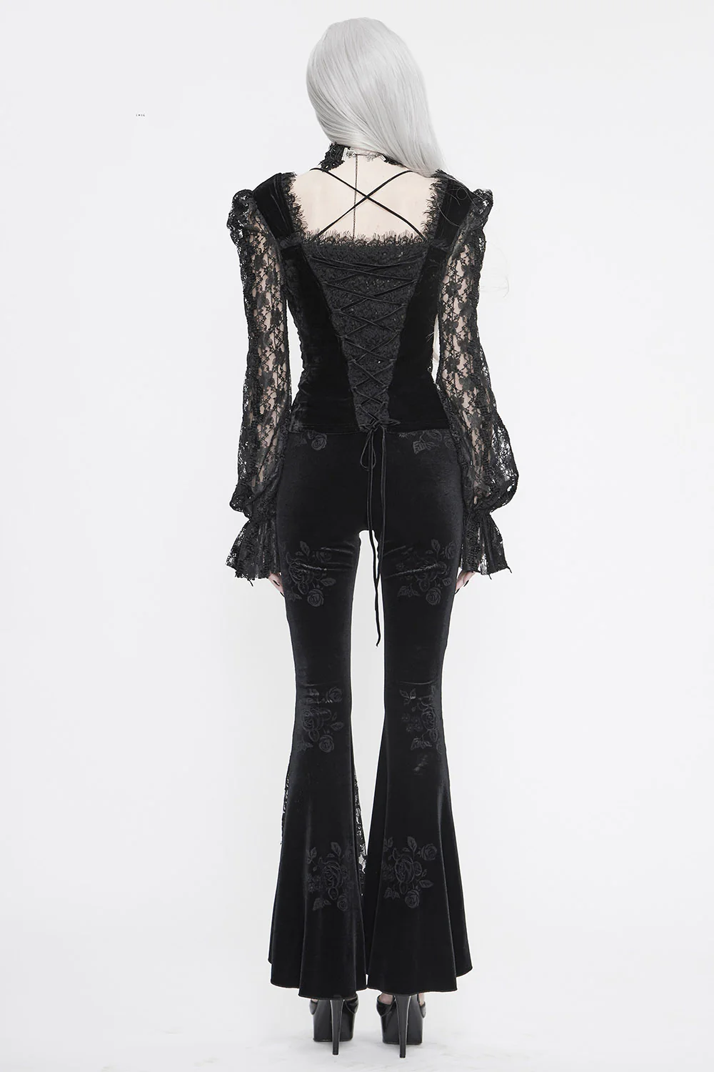 Nosferatu Lace Sleeve Gothic Top - Image 4