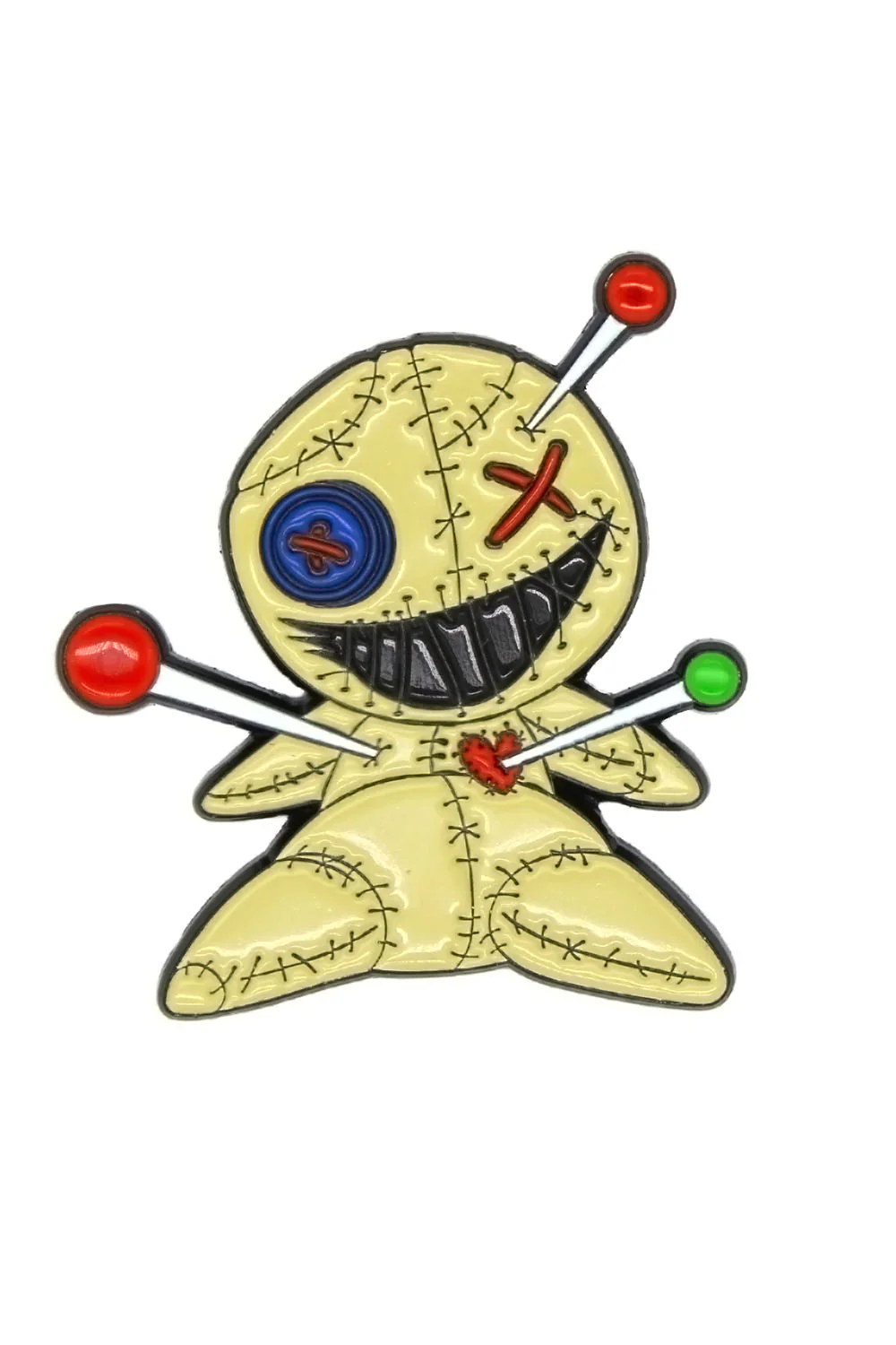 Ouchie Voodoo Doll Enamel Pin - Image 2