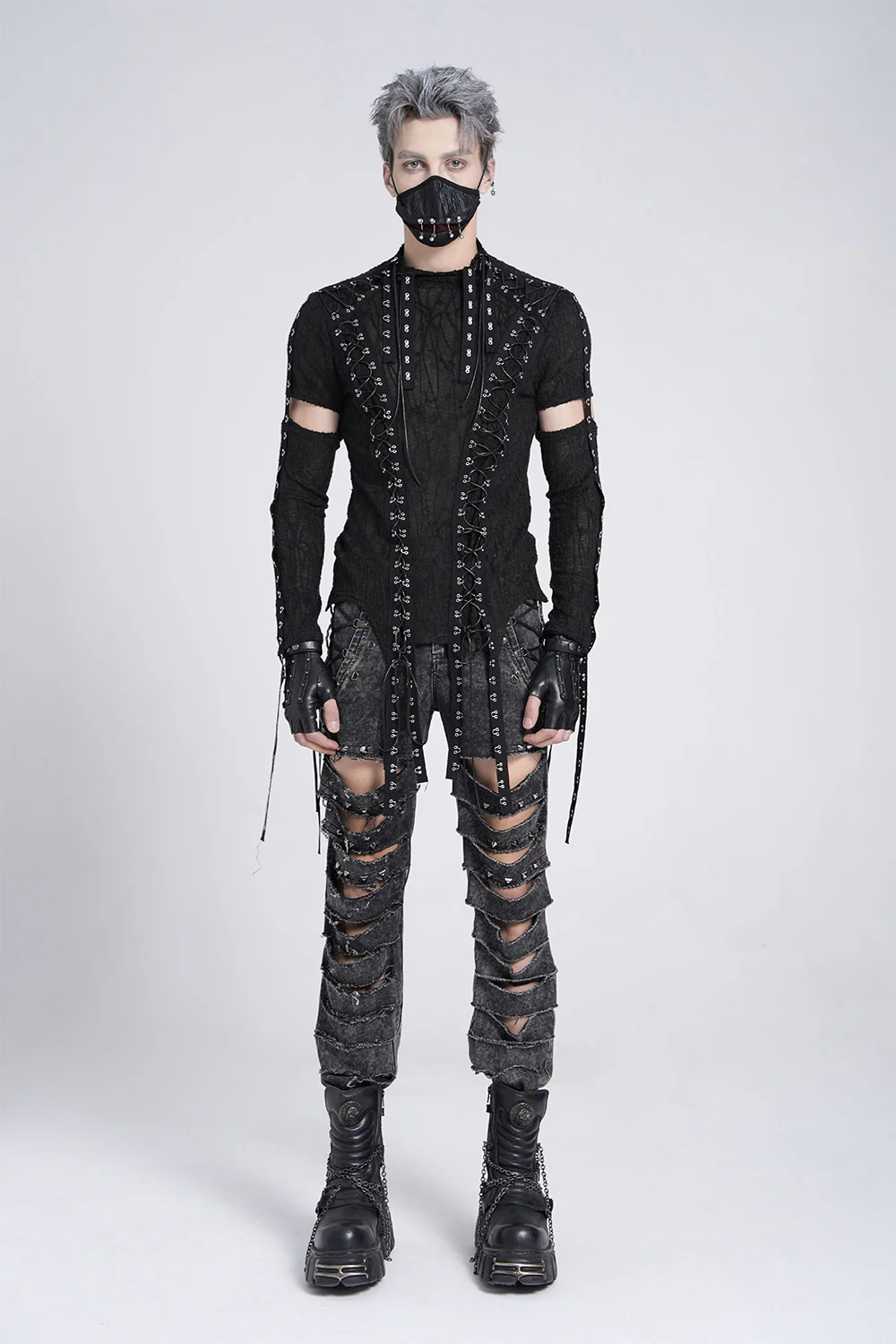 Paranormal Lace-Up Long Sleeve Top - Image 3