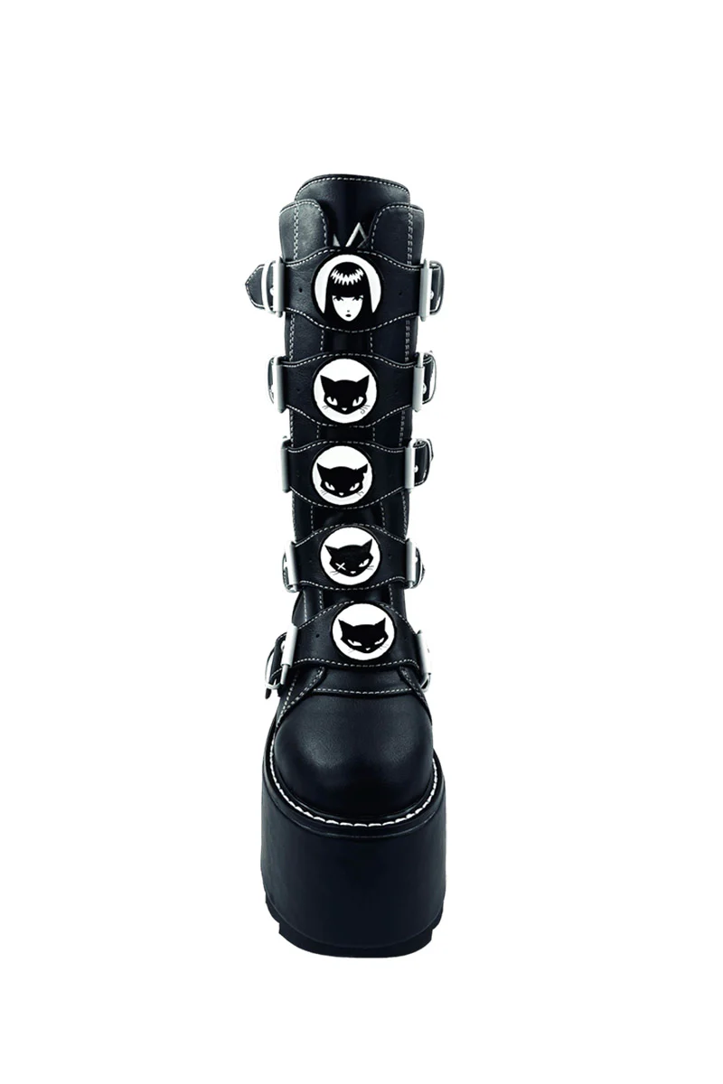 Phazer Emily The Strange Platform Boots [BLACK/WHITE] - Image 3