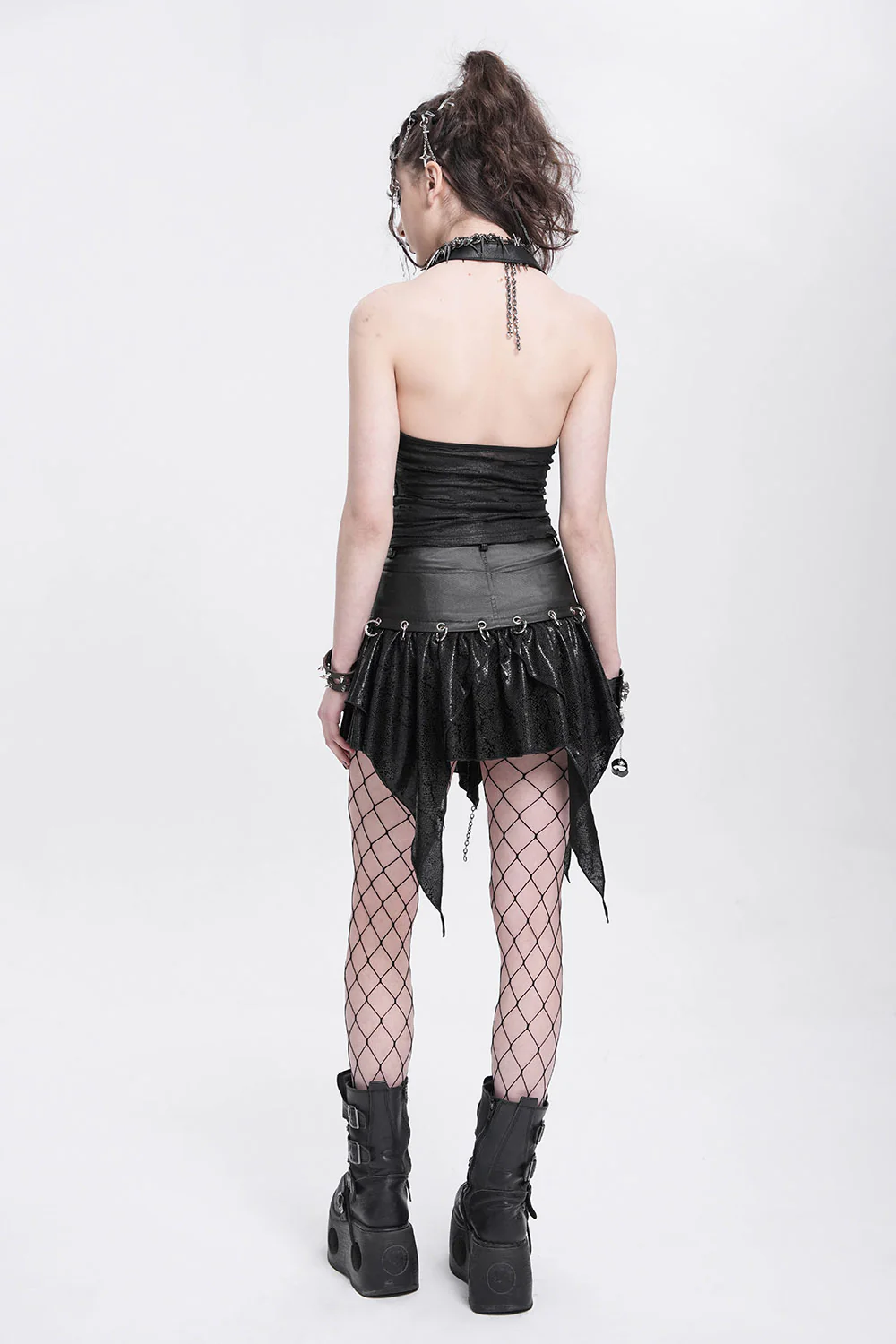 Pierced Witchy Hem Mini Skirt - Image 8