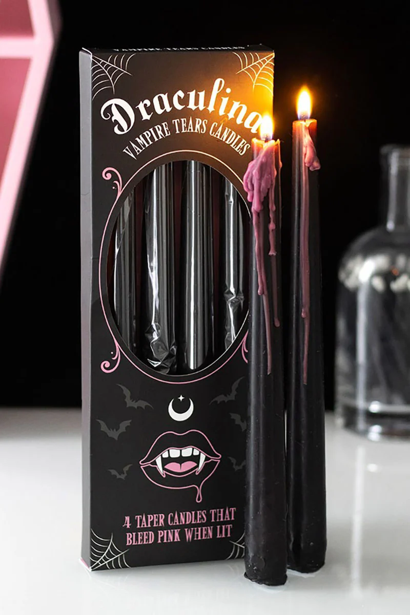 Pink Vampire Tears Taper Candles