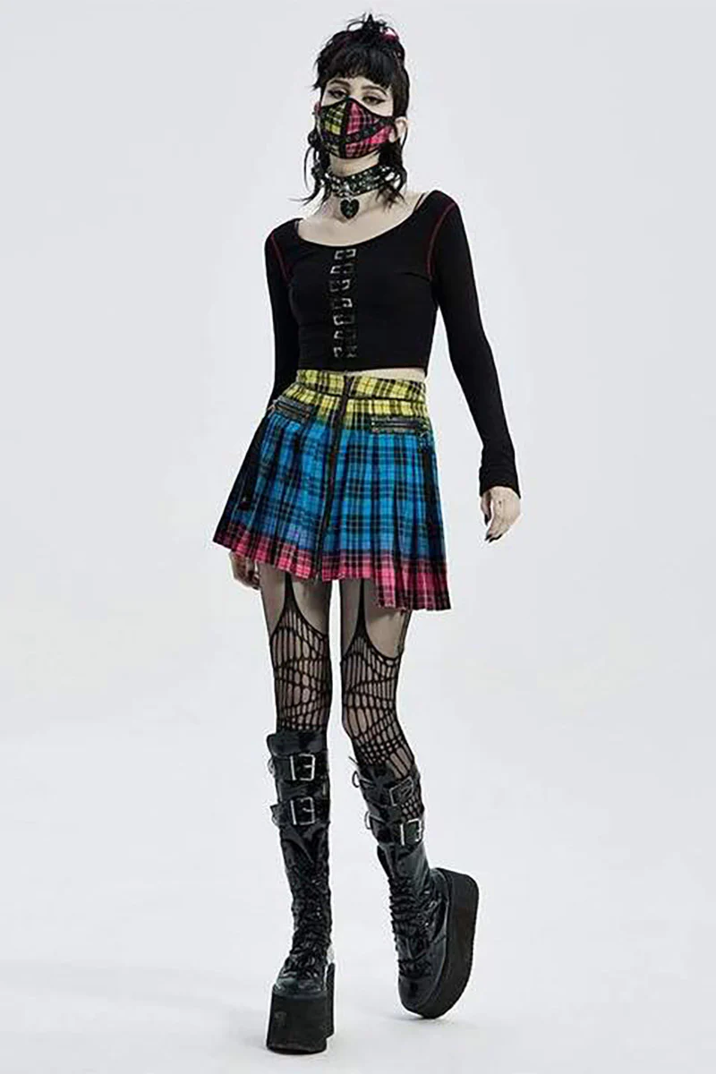 Plaid Company Punk Face Mask - Image 4