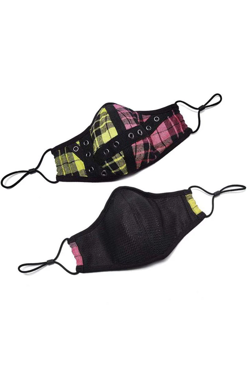 Plaid Company Punk Face Mask - Image 5