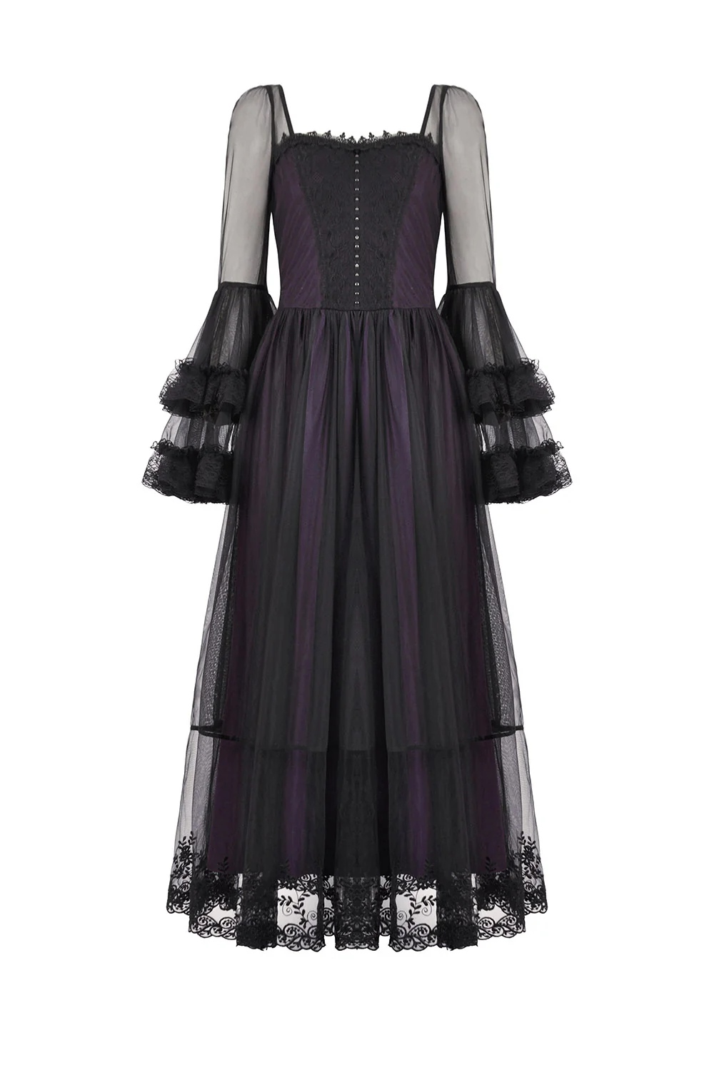 Plum Wine Long Lace Dress - Image 8
