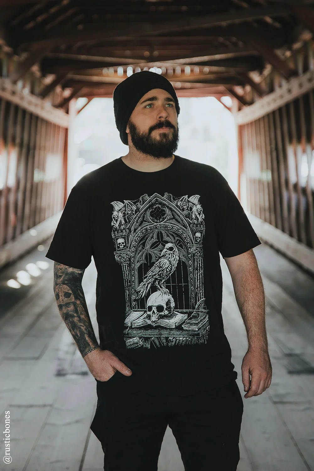 Quoth the Raven T-shirt [GRAY] - Image 2