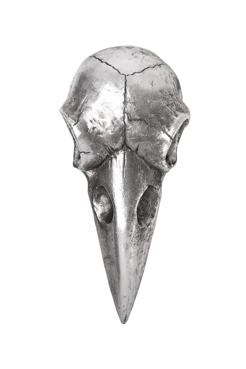 Raven Skull Hand Mirror [Antique Silver] - Image 3