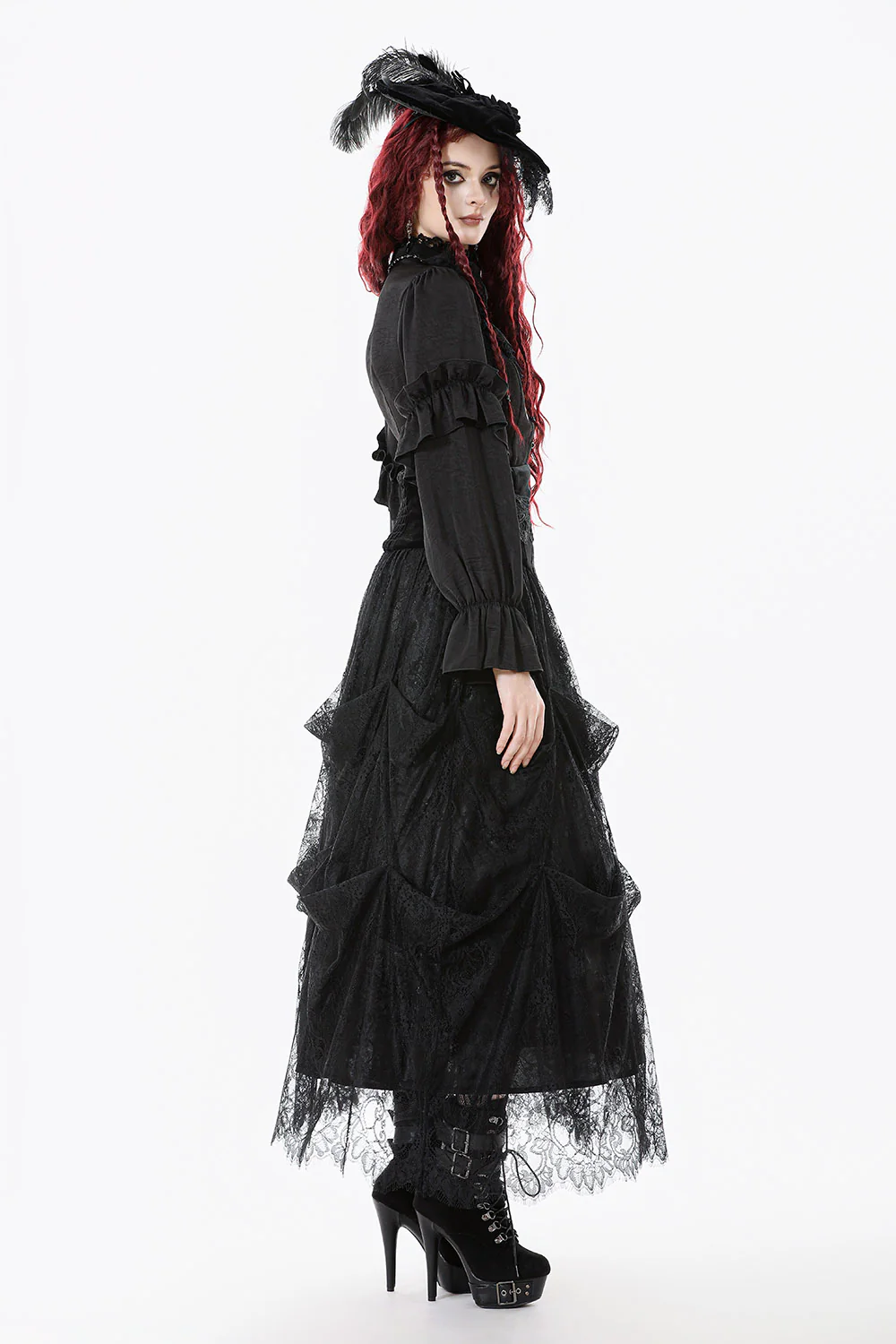 Ravenhall Draped Lace Skirt - Image 4