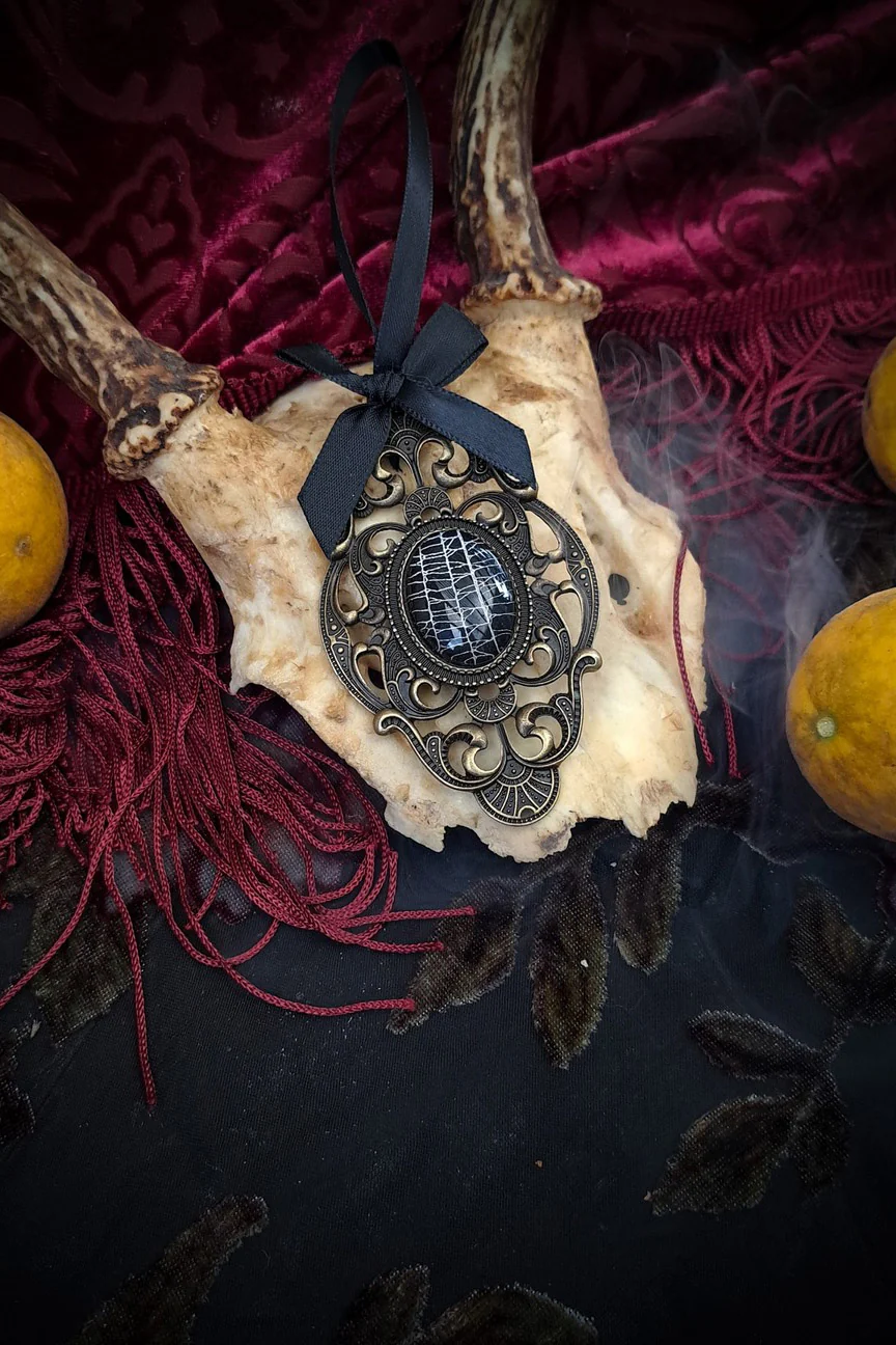 Real Spiderweb Filigree Christmas Ornament - Image 6