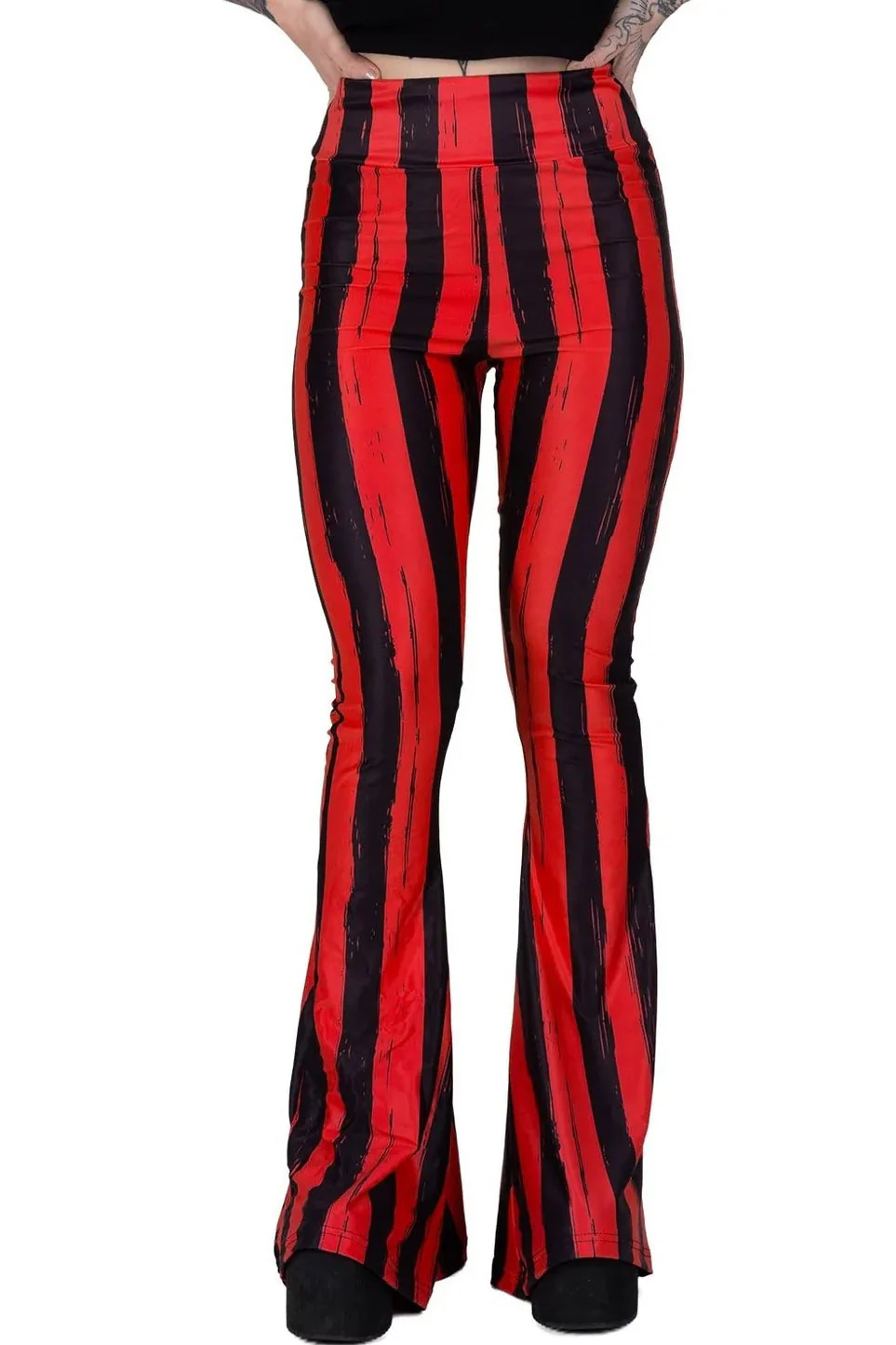 Red and Black Striped Hellz Bellz Flares [BLACK/RED] - Image 7