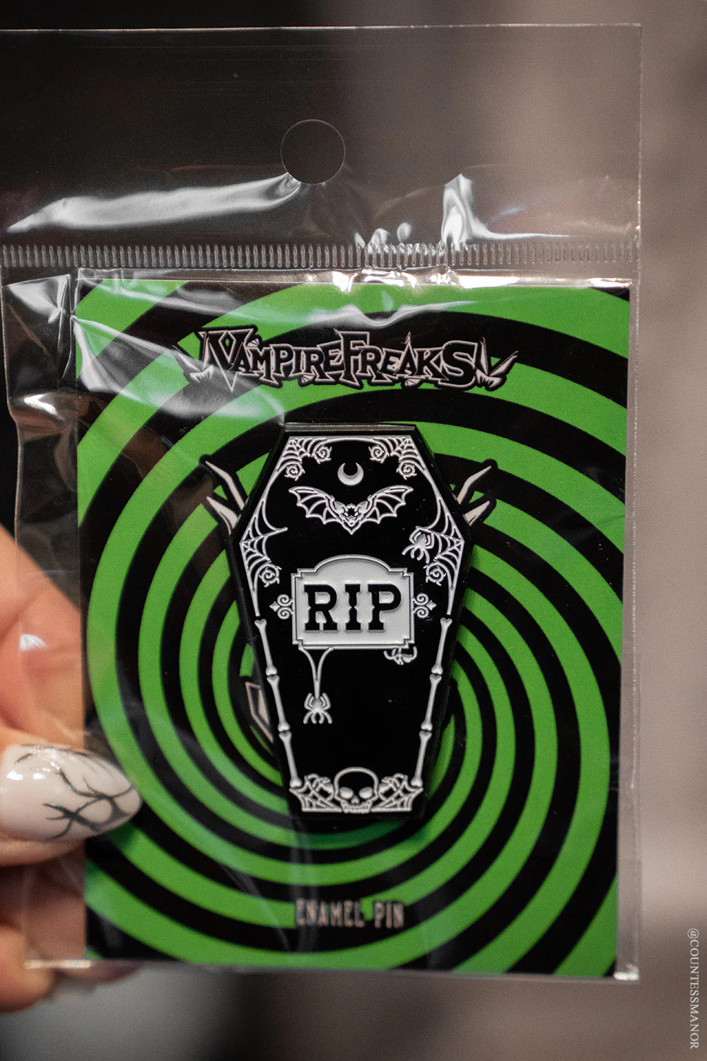 RIP Coffin Enamel Pin - Image 3