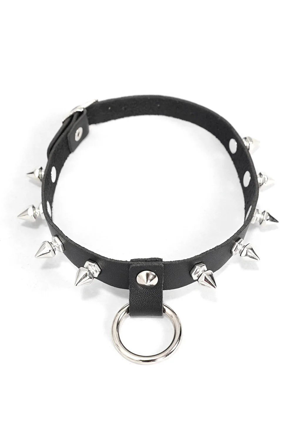 Rivet Spiked O-Ring Choker - Image 3