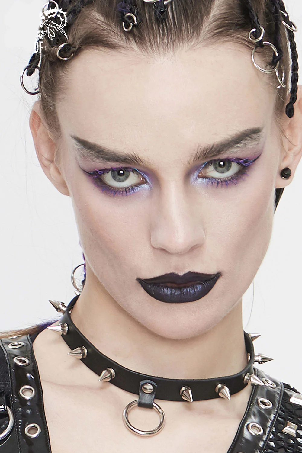Rivet Spiked O-Ring Choker - Image 6