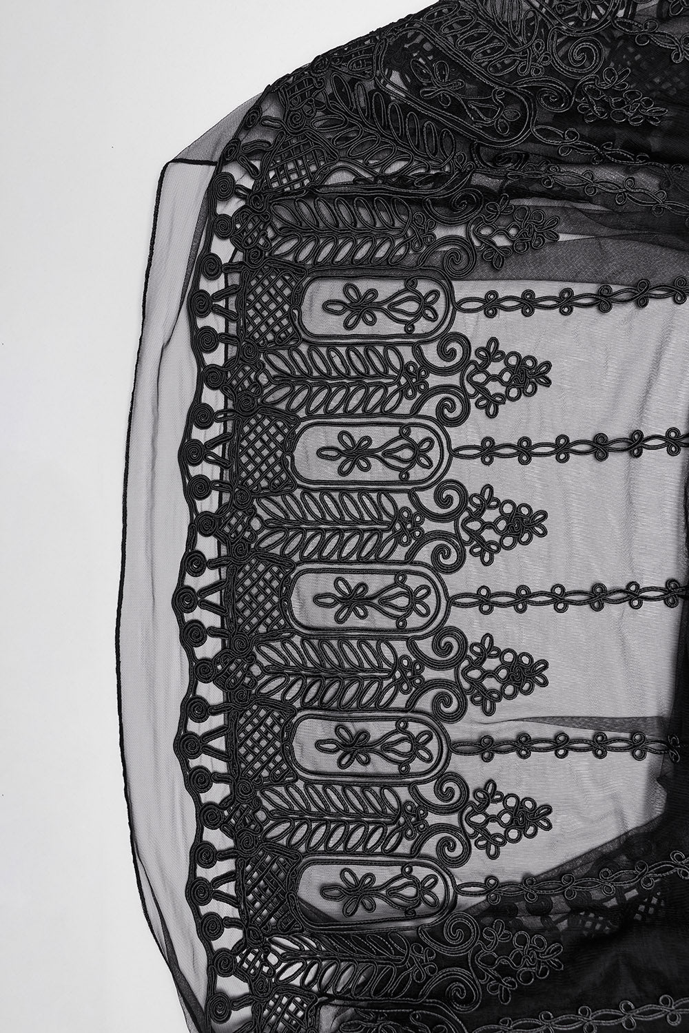 Rose Cathedral Embroidered Sheer Maxi Skirt - Image 9