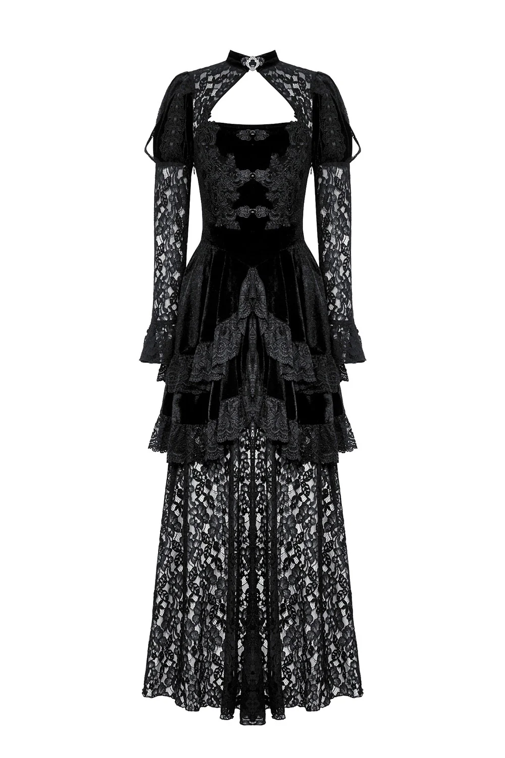 Royalcore Layered Dark Princess Dress - Image 9