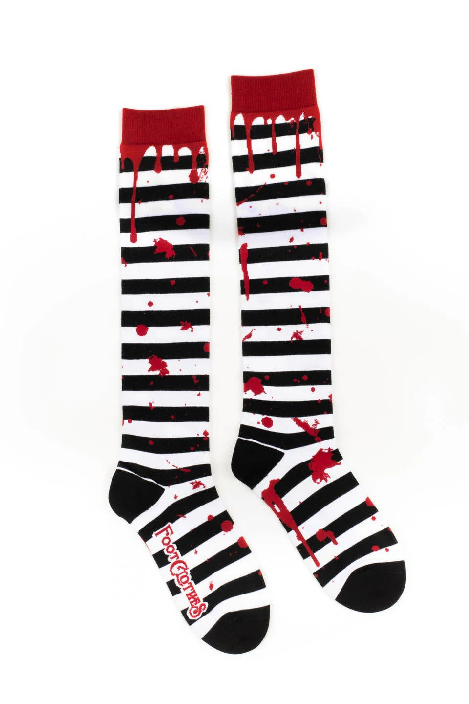 Sanguine Stripes Blood Splatter Knee High Socks - Image 11