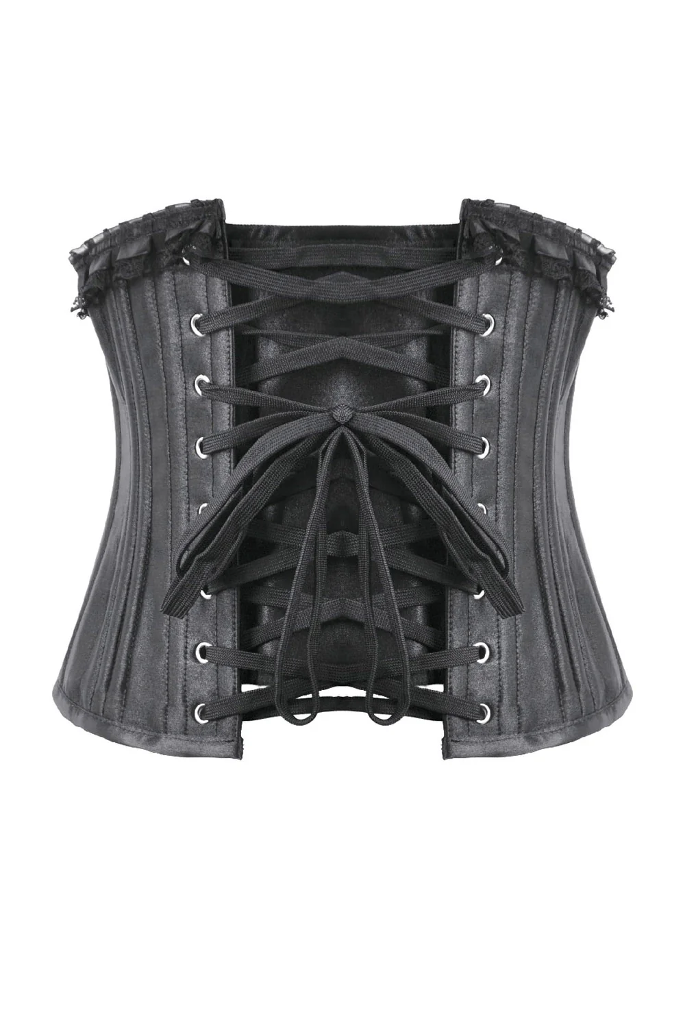 Satin Boudoir Ruffle Corset - Image 9