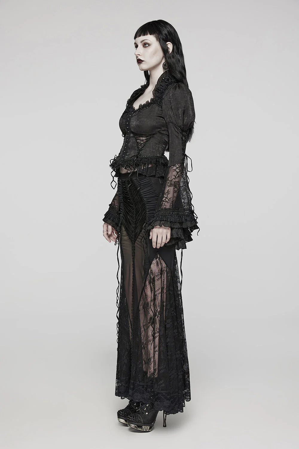 Sheer Specter Mesh Maxi Skirt - Image 4