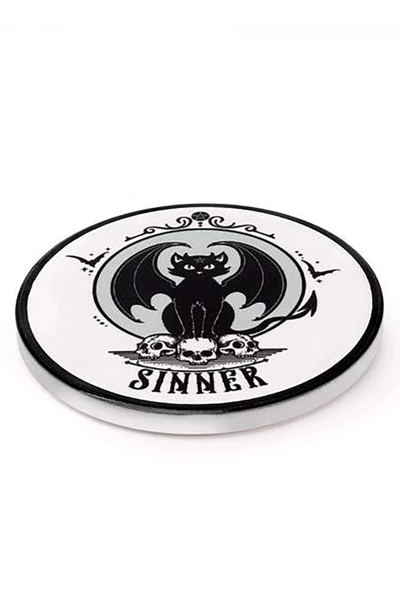 Sinner Black Cat Coaster Set [4 pcs] - Image 3